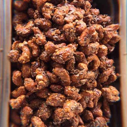 Acajou caramélisé au graines de lin